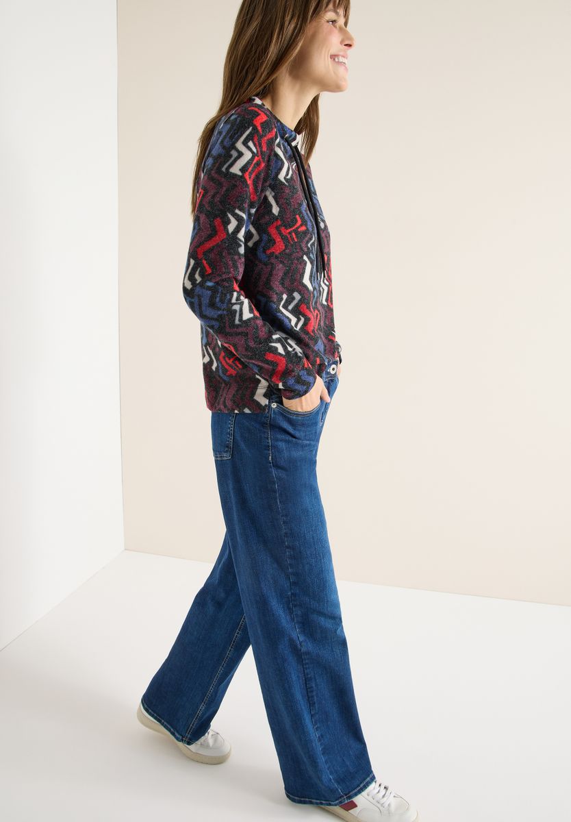 Cosy Shirt mit Grafikmuster
