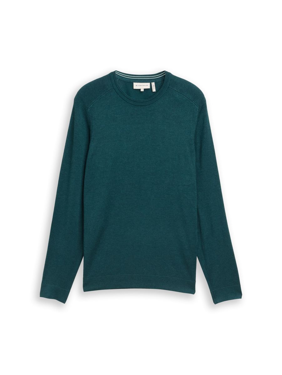 Basic Strickpullover mit Rundhalsausschnitt