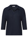 LTD QR knit look polo shirt