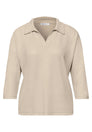 LTD QR knit look polo shirt