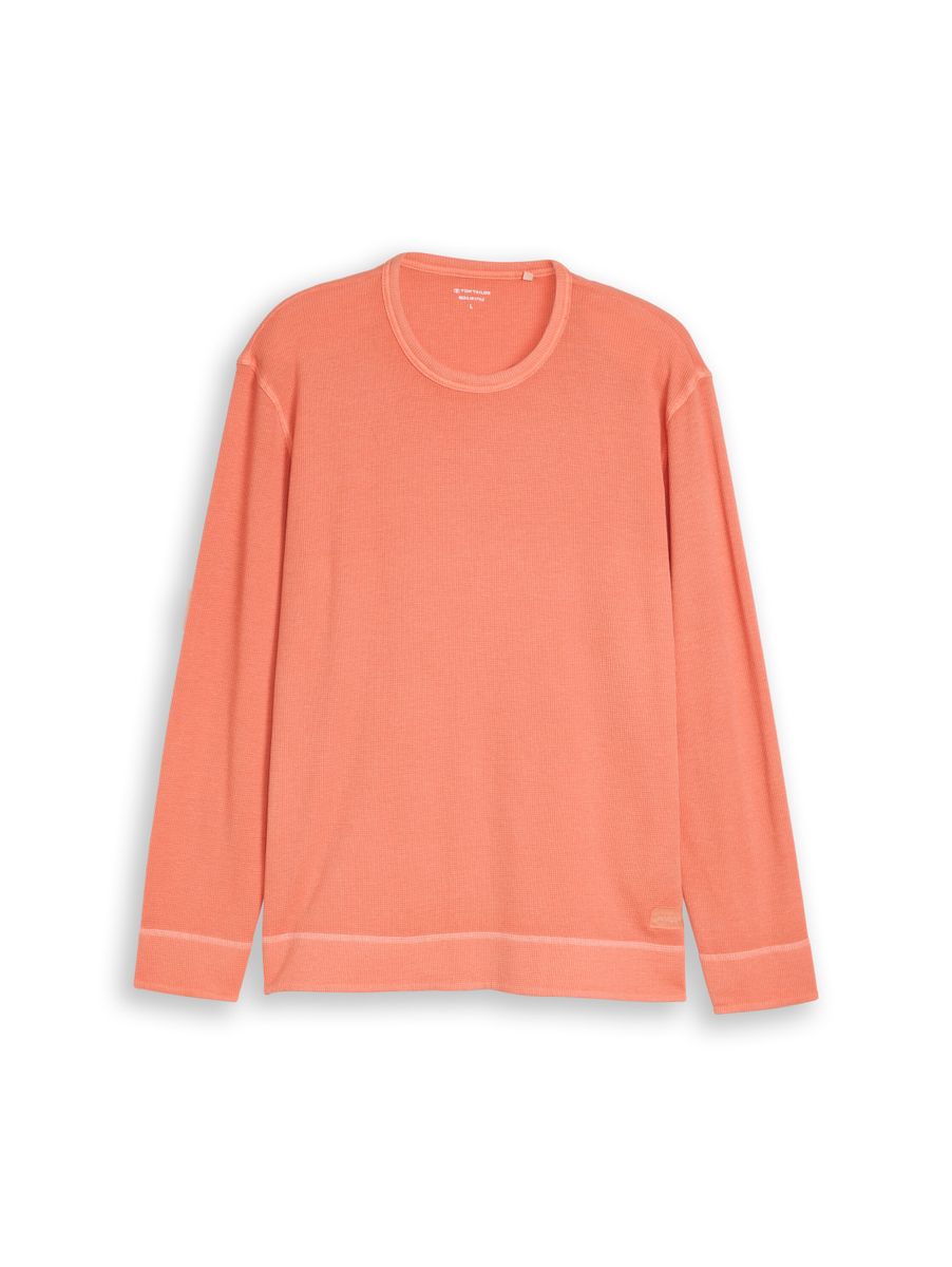 Langarmshirt mit Waffelstruktur