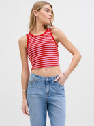 JXFALLON STR SL STRIPE RIB TOP JRS