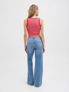 JXFALLON STR SL STRIPE RIB TOP JRS