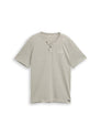 Henley T-Shirt mit feinem Streifenmuster
