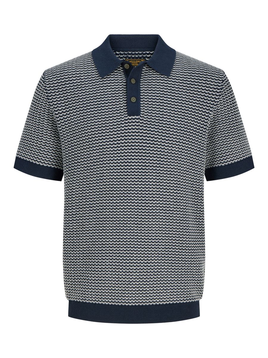 JPRBLUKINGSLEY KNIT POLO SS LN