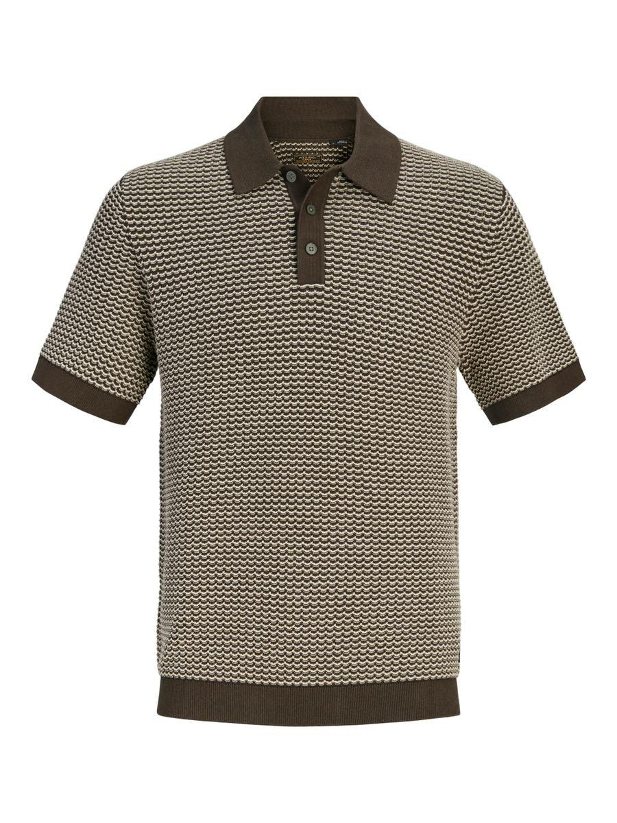 JPRBLUKINGSLEY KNIT POLO SS LN