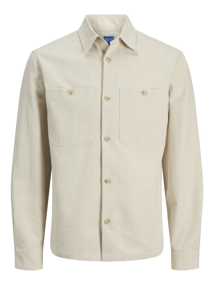 JPRBLURAYLE LINEN BL. SOLID LS SHIR