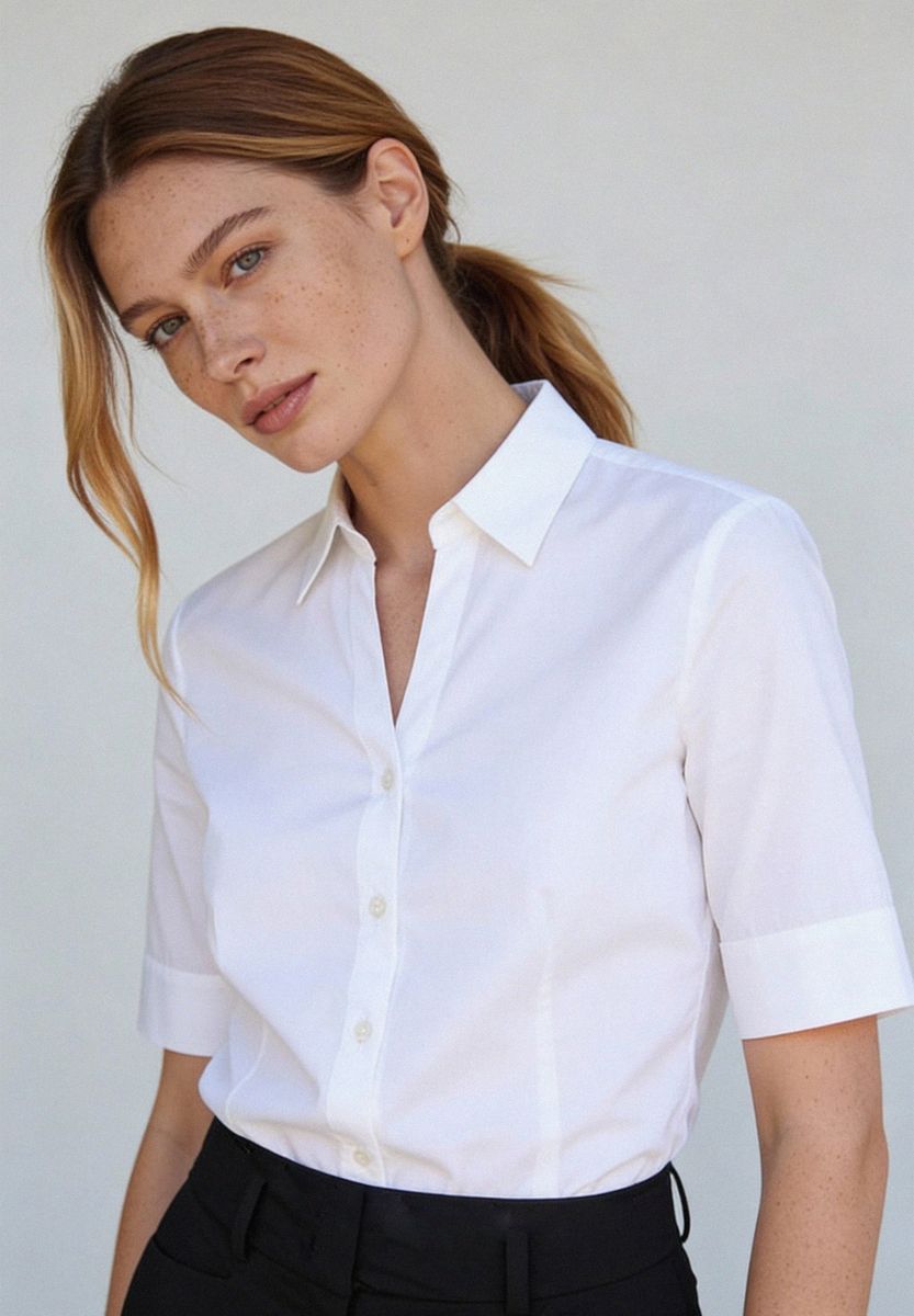 Cotton Stretch Blouse