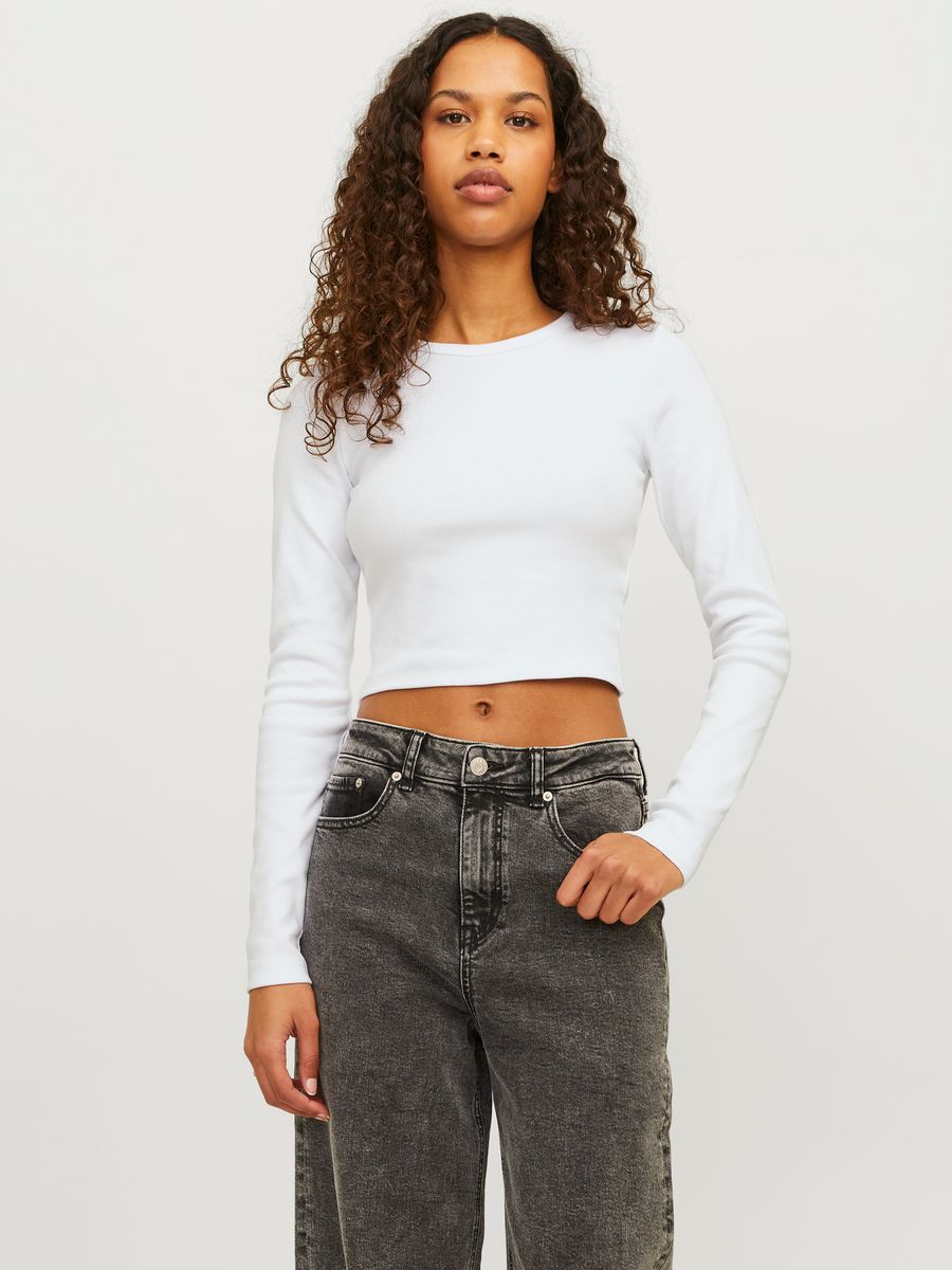 JXFELINE STR LS RIB TEE JRS NOOS