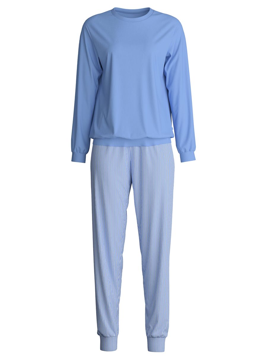 DAMEN Pyjama mit Bündchen