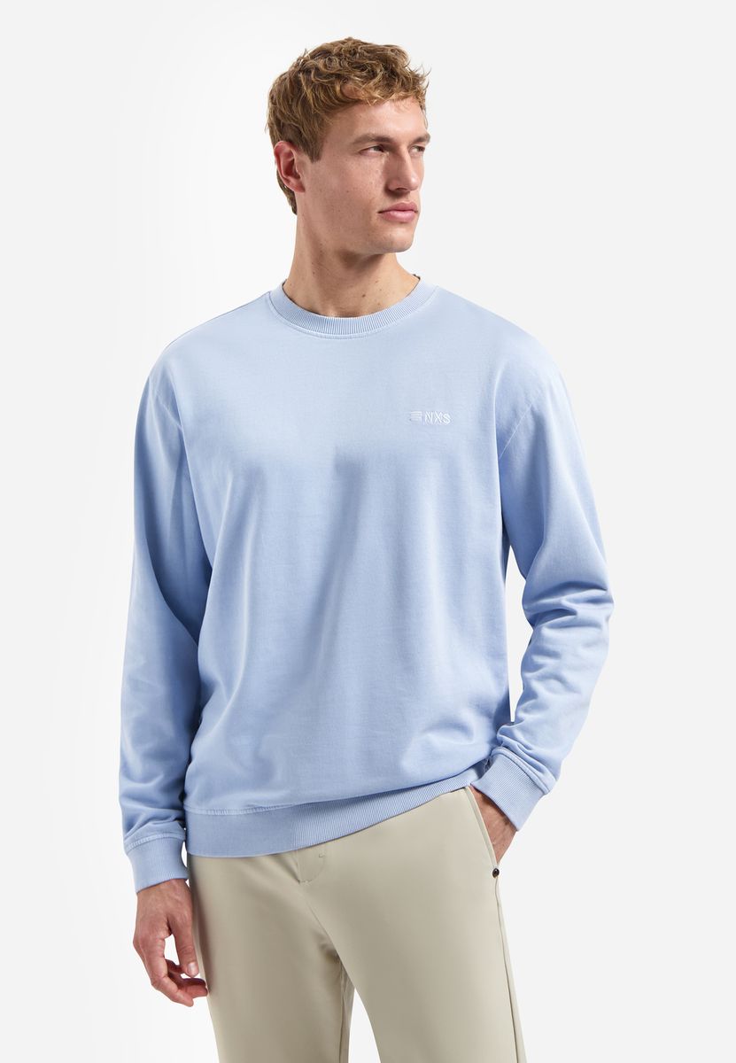 Sweater Crewneck French Terry Garment Dyed