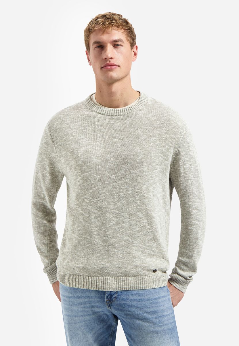 Pullover Crewneck Melange With Linen