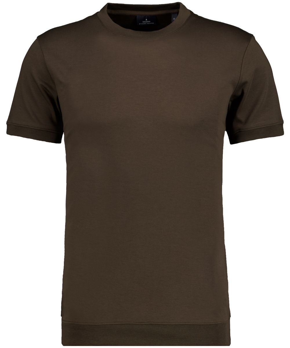 T-Shirt round neck waist rib