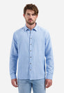 Shirt Vertical Small Stripe With Linen