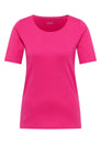 Basic T-Shirt mit Rundhals in Unifarbe