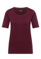 Basic T-Shirt mit Rundhals in Unifarbe