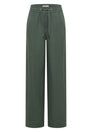 High Waist Wide Leg Hose aus Leinenmix