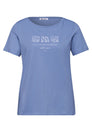 Basic T-Shirt mit Rundhals und Print