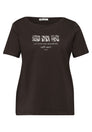 Basic T-Shirt mit Rundhals und Print