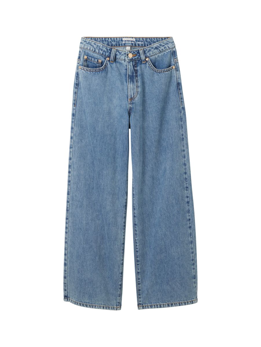wide leg denim pants