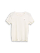 Ripp T-Shirt mit Print