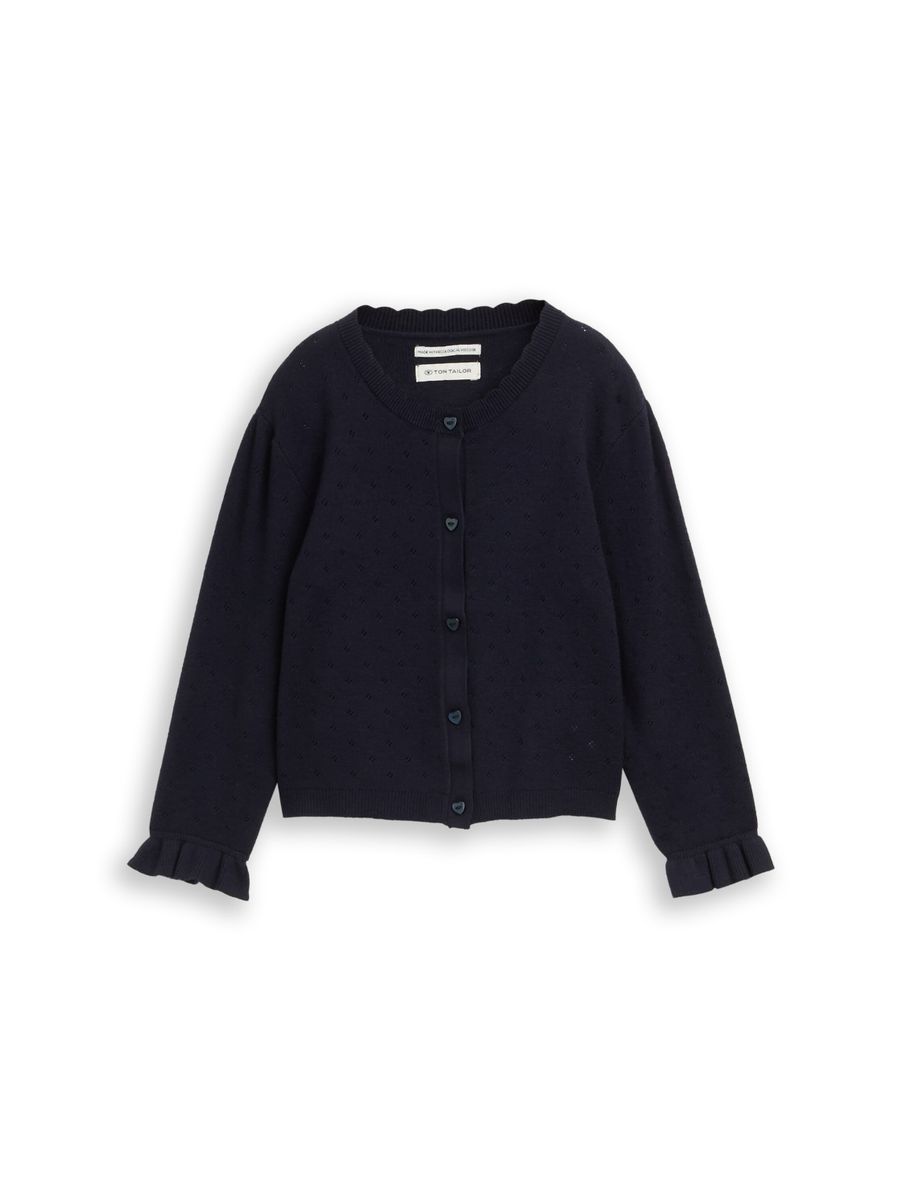 Cardigan mit Lochmuster