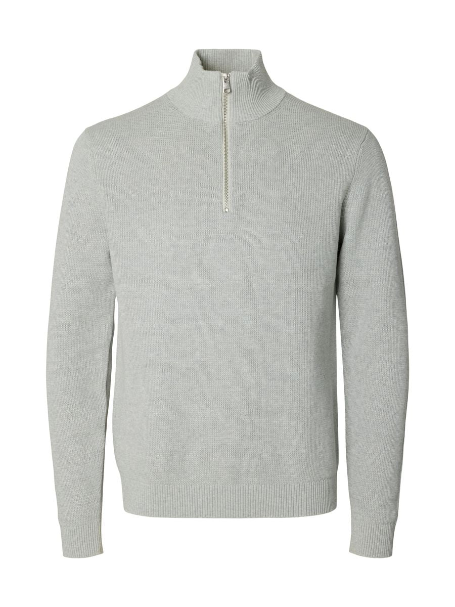 SLMDANE LS KNIT STRUCTURE HALF ZIP
