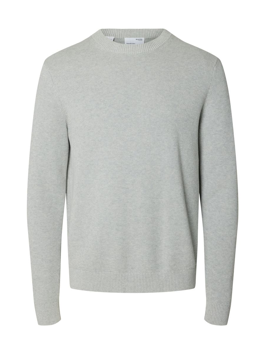 SLMDANE LS KNIT STRUCTURE CREW NECK