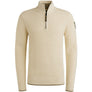 Half zip collar cotton mix yarn