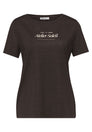 T-Shirt mit Rundhals und Wording
