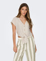 ONLSIESTA SS KNOT LIN BL SHIRT PNT