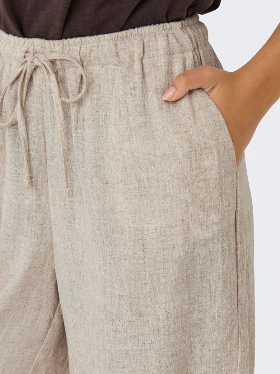 ONLSIESTA MW PULL-UP LIN BL SHORTS