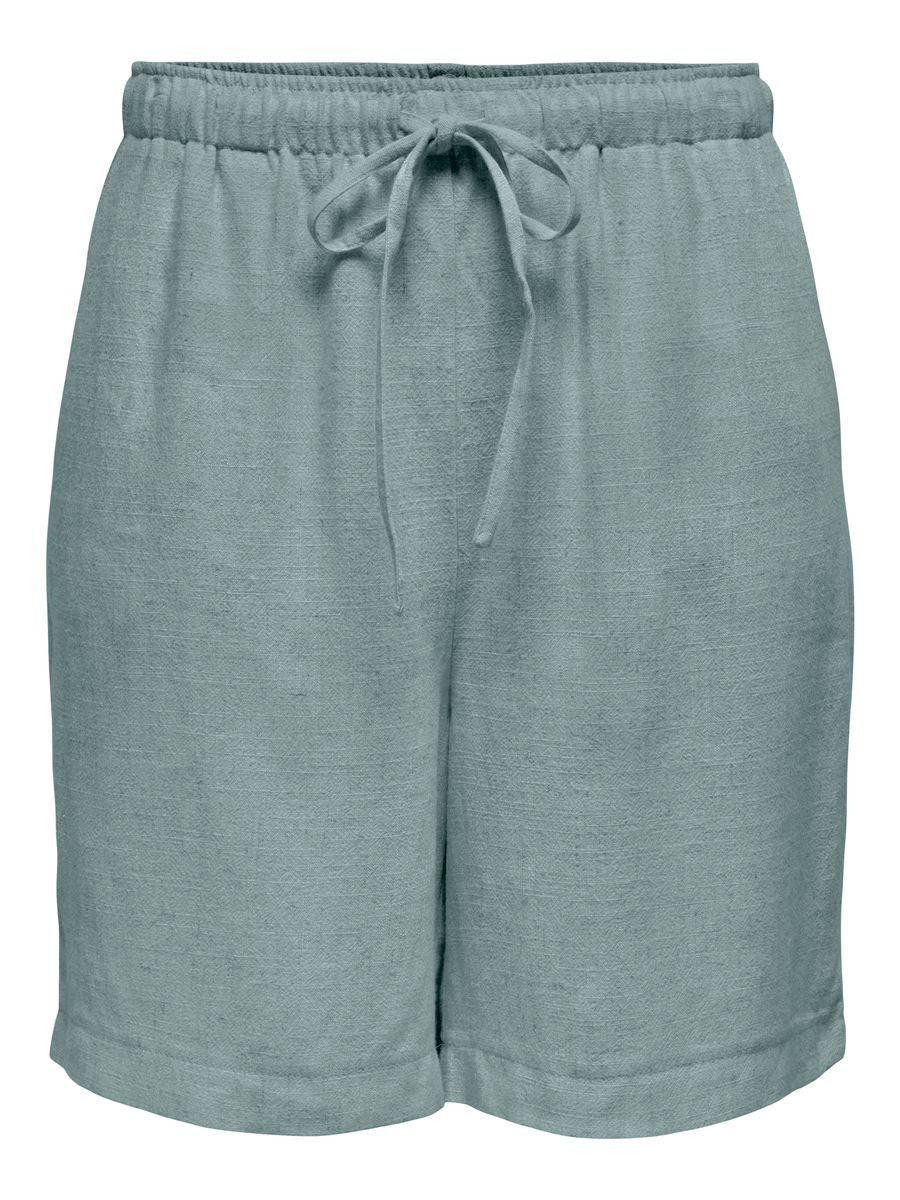 ONLSIESTA MW PULL-UP LIN BL SHORTS