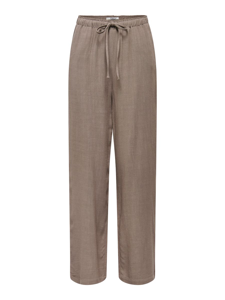 ONLSIESTA MW PULL-UP LINEN BL PNT N