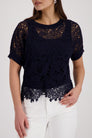 Pullover mit Spitzenmuster