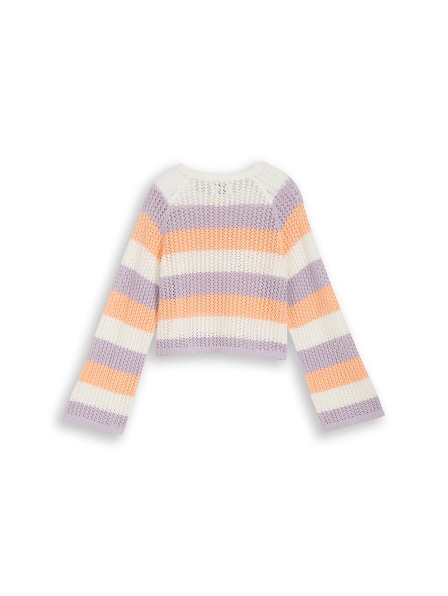 striped knit pullover