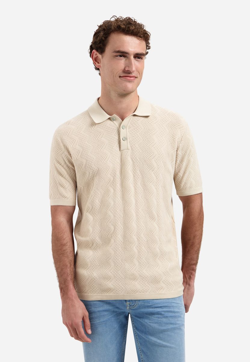 Pullover Short Sleeve Polo Relief