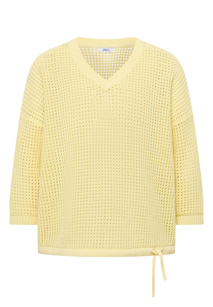 Kurzarm Pullover im Crochet-Look