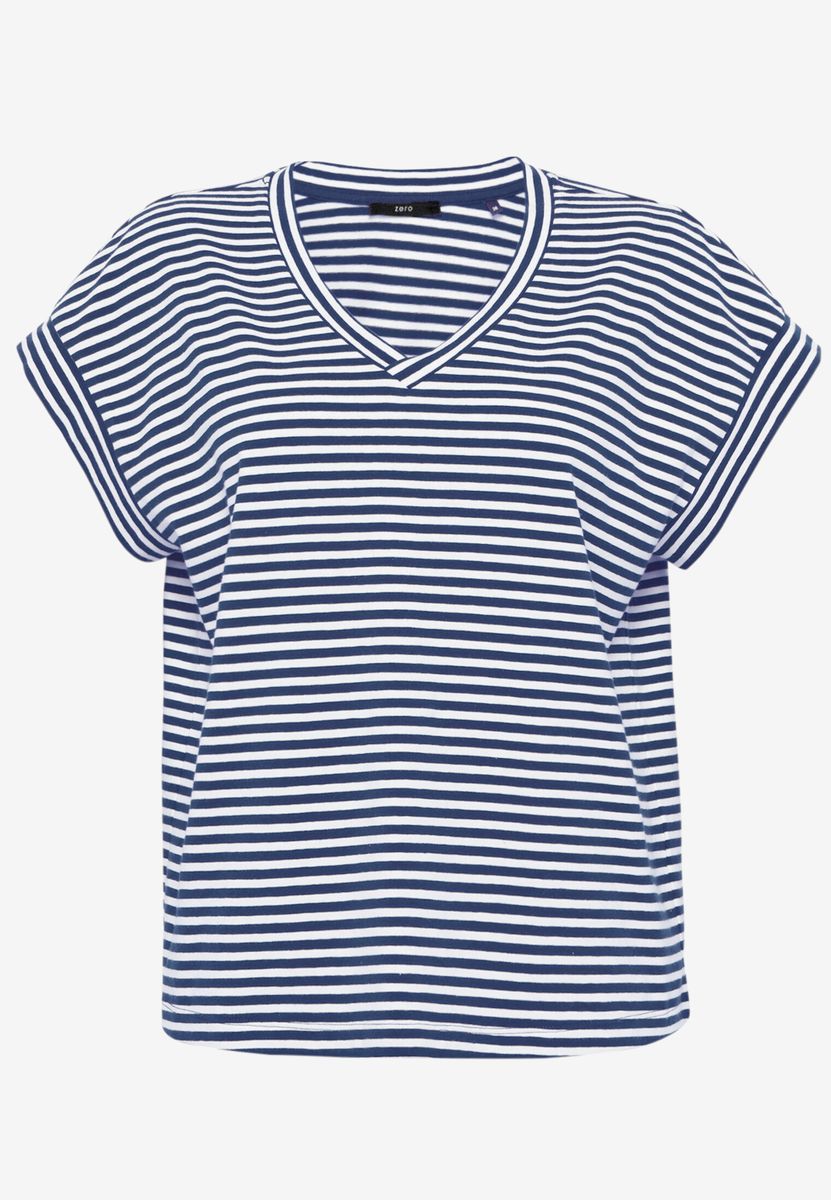 Shirt  gestreift mit V-Ausschnitt