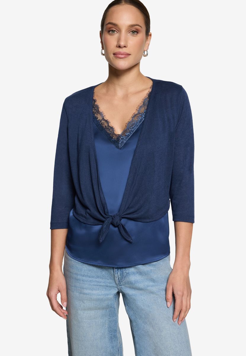 Sweat Jacke Kurz 3/4 Arm