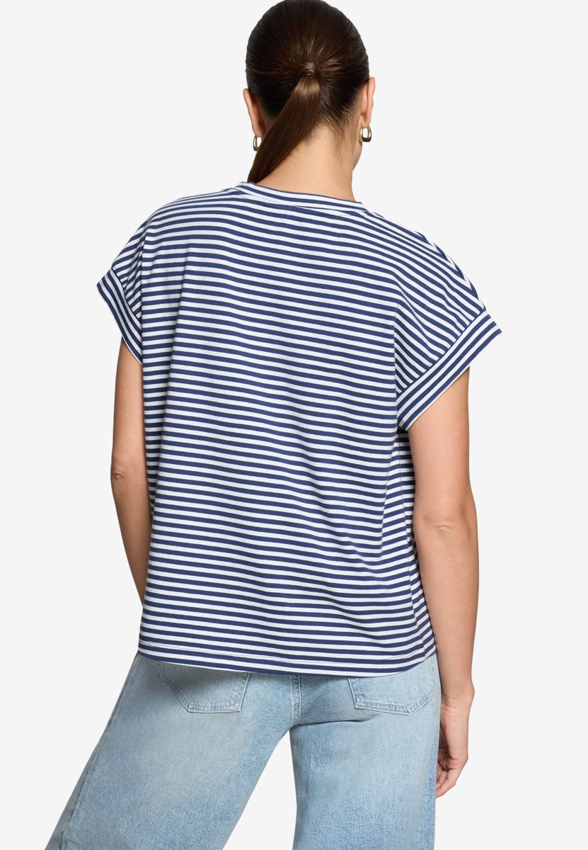 Shirt  gestreift mit V-Ausschnitt