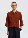 SLFCLEO REGULAR 3/4 CROPPED SHIRT B