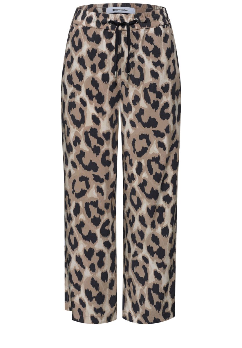 Wide Leg Hose im Loose Fit mit Print