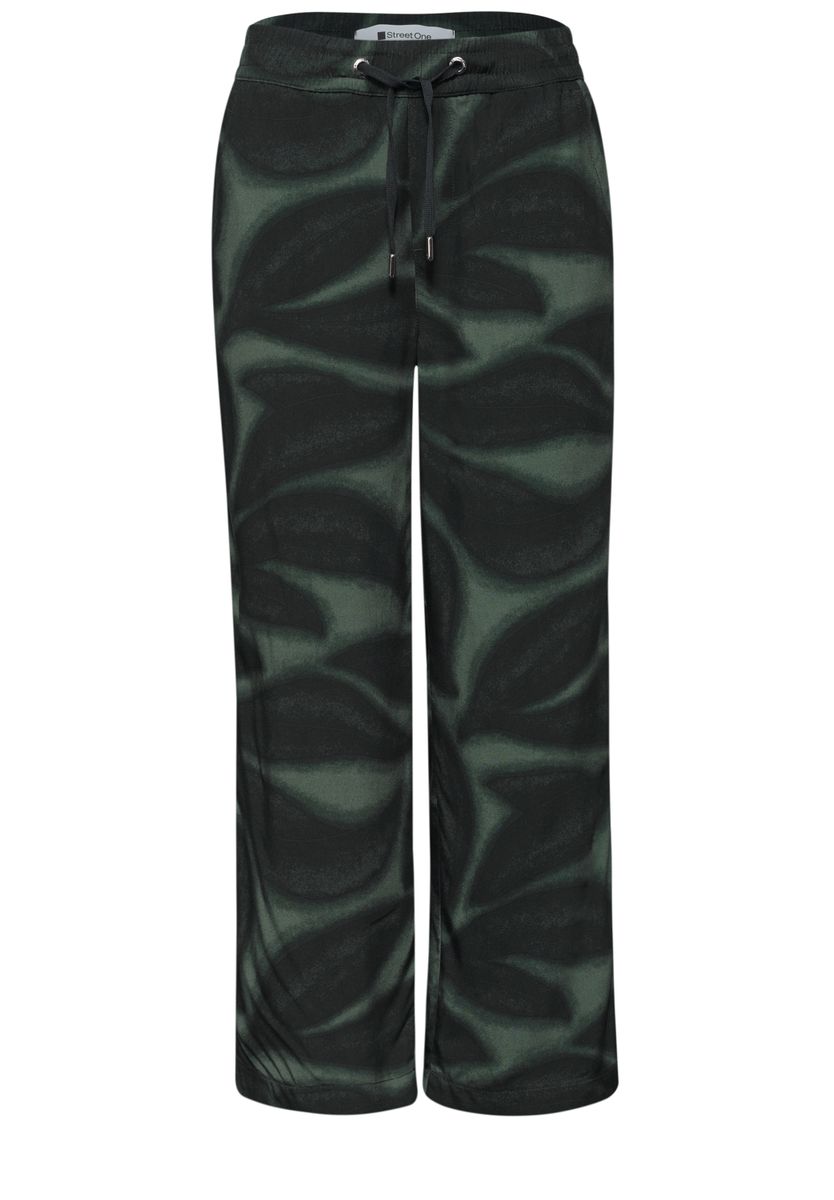 Wide Leg Hose im Loose Fit mit Print