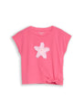 special artwork knotted T-shir
