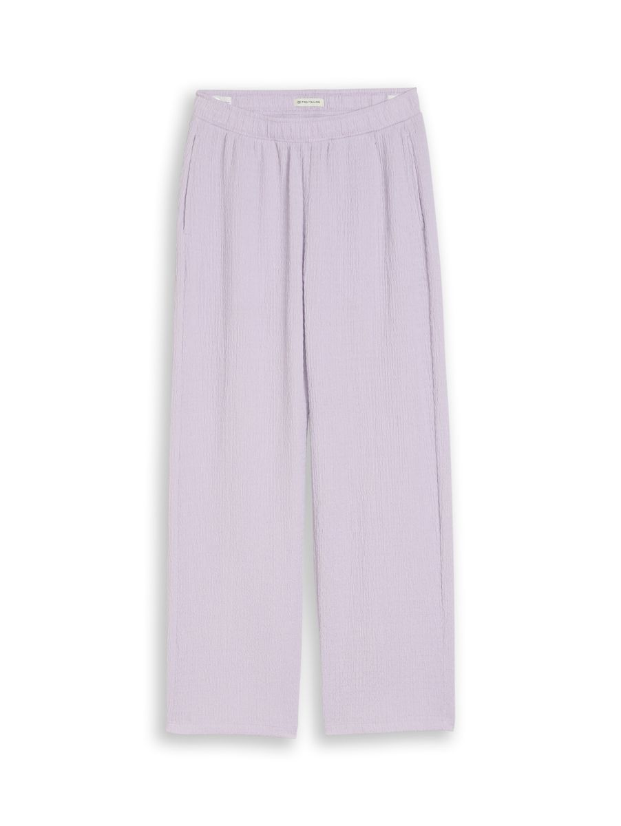 Wide Leg Hose mit Struktur