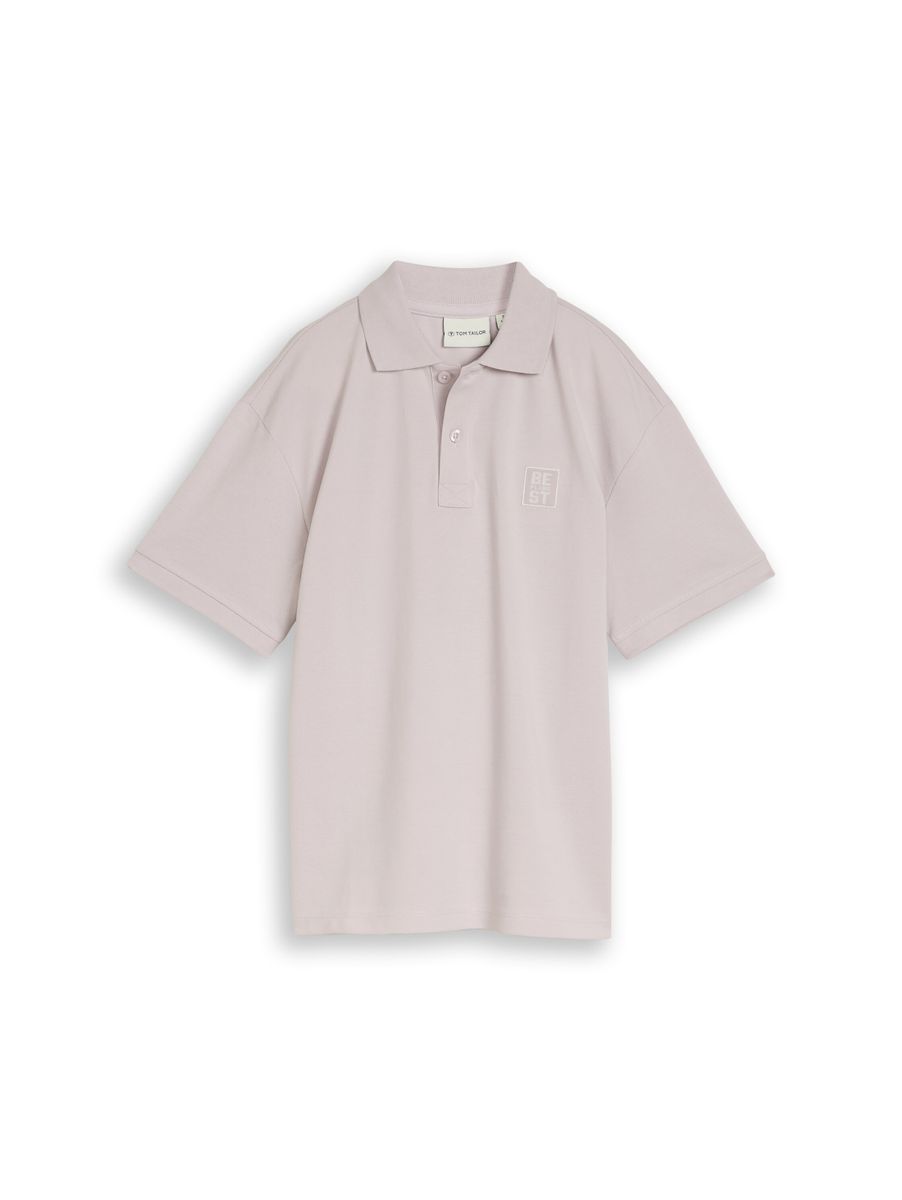oversize badge polo
