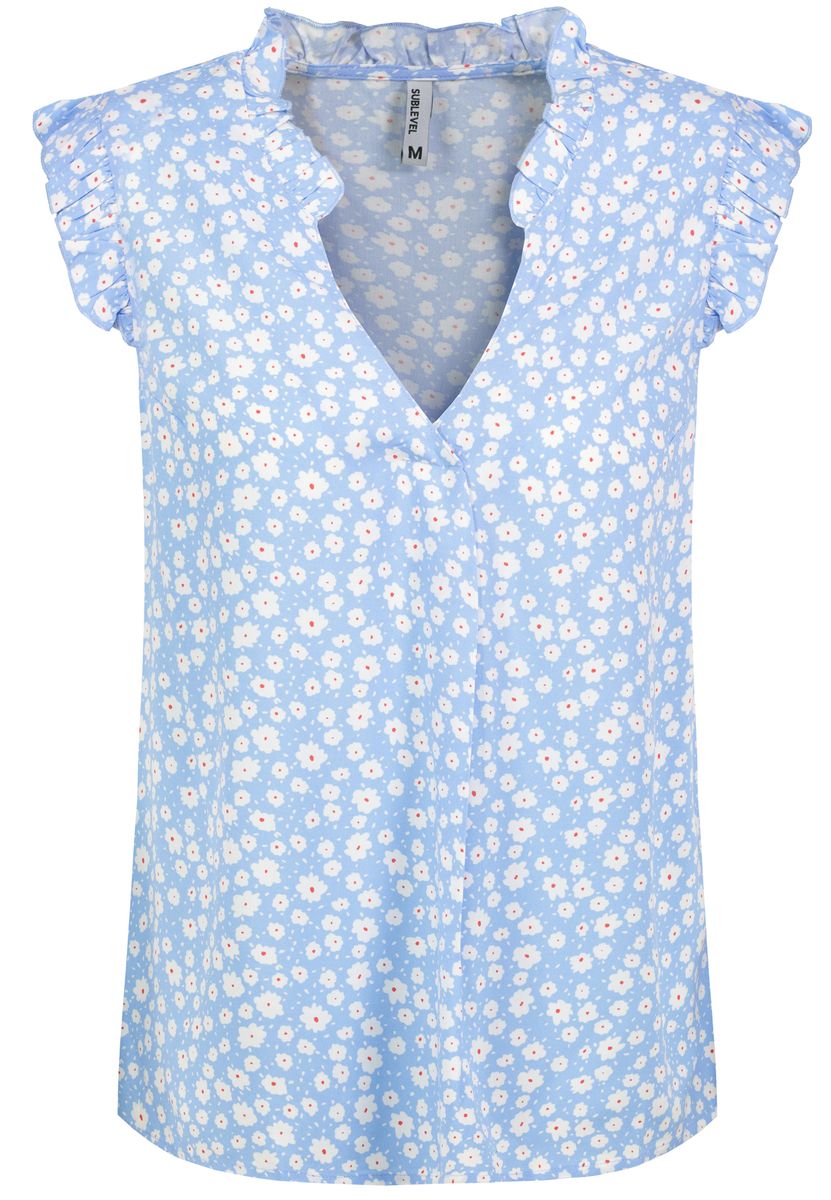 Damen, Bluse kurzarm