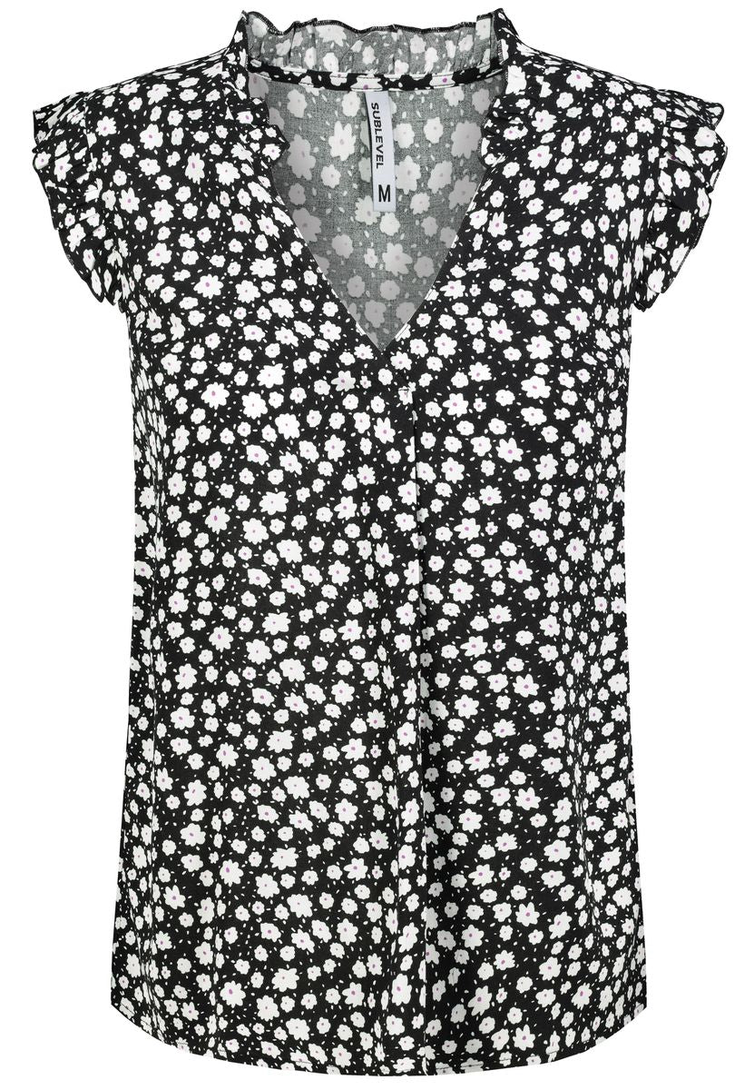 Damen, Bluse kurzarm