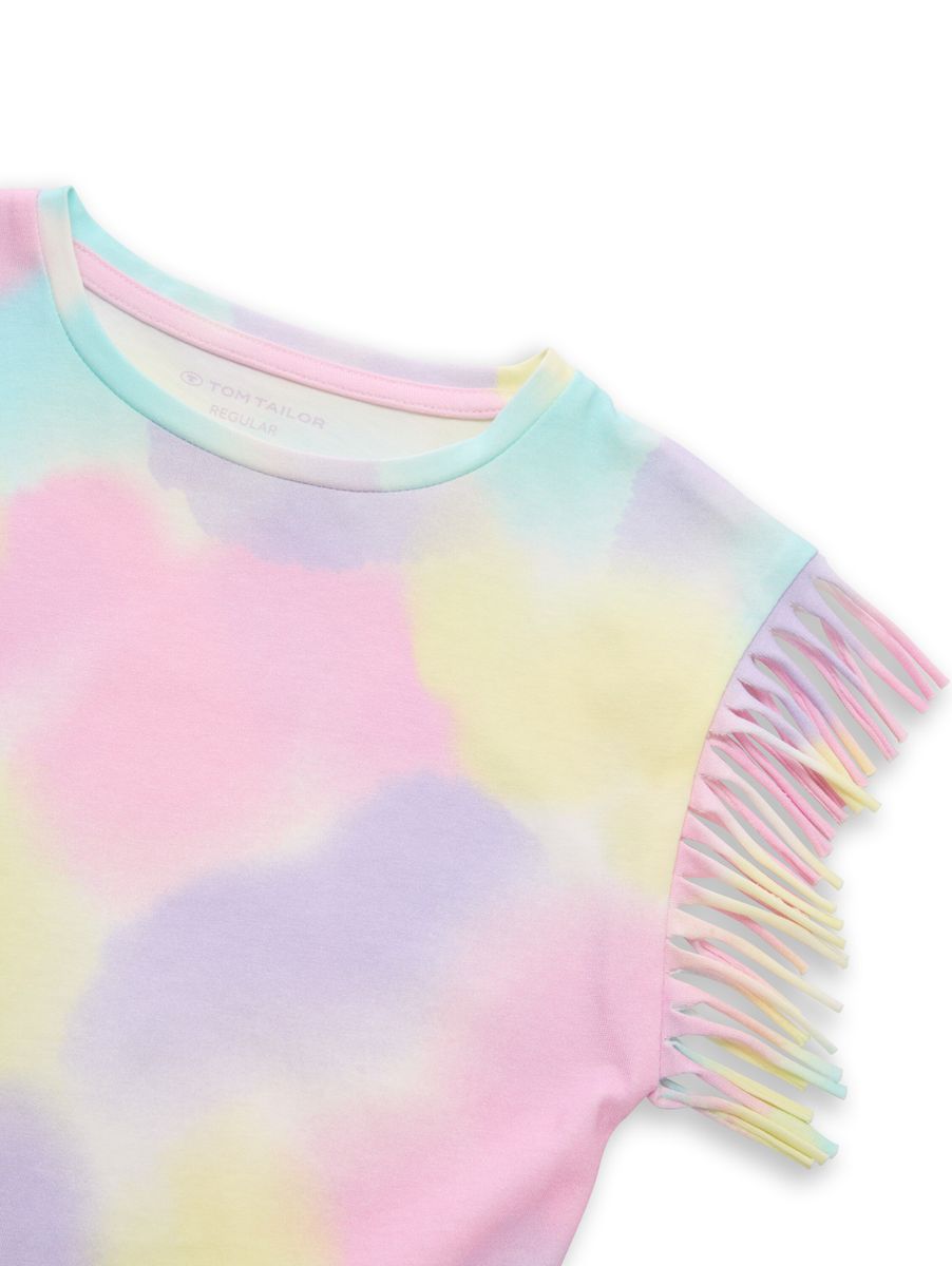 printed fringe T-shirt